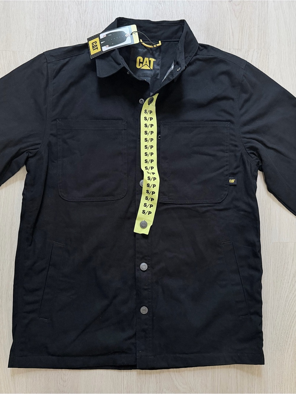 CAT Men's Black Work Shirt Jacket SIZE S